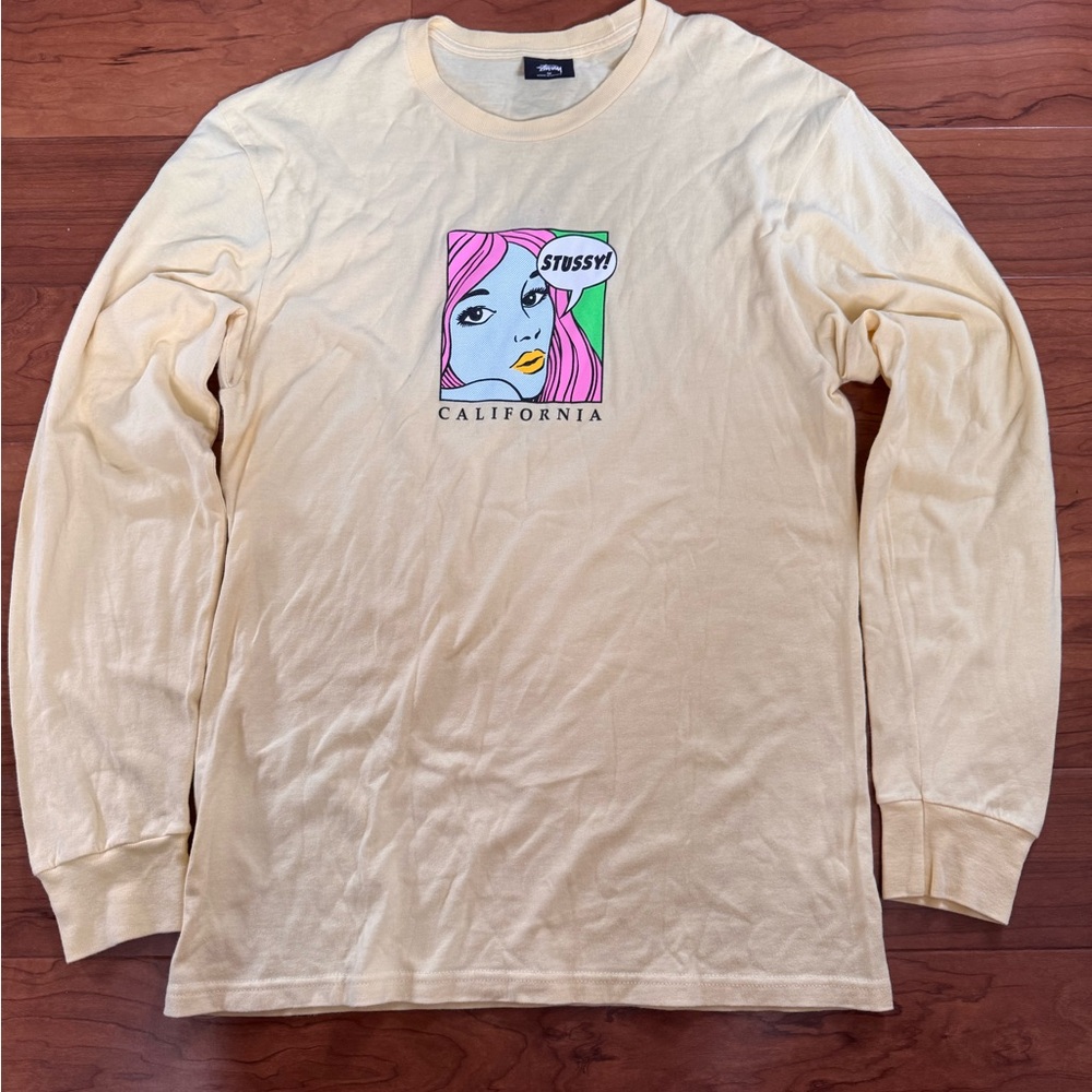 Stussy Yellow Long Sleeve Tee